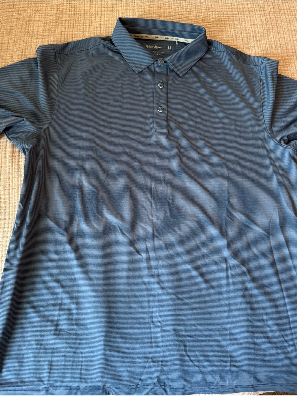 Walter Hagen Men's Blue Short-Sleeve Polo